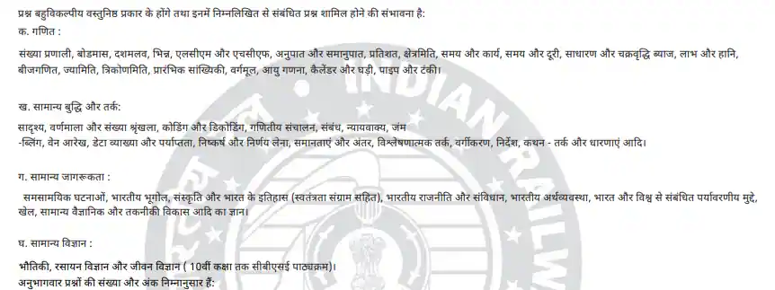 RRB JE Syllabus Pdf In Hindi