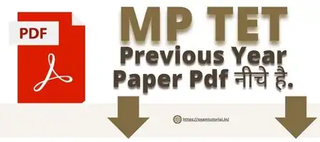 MP TET Previous Year Paper
