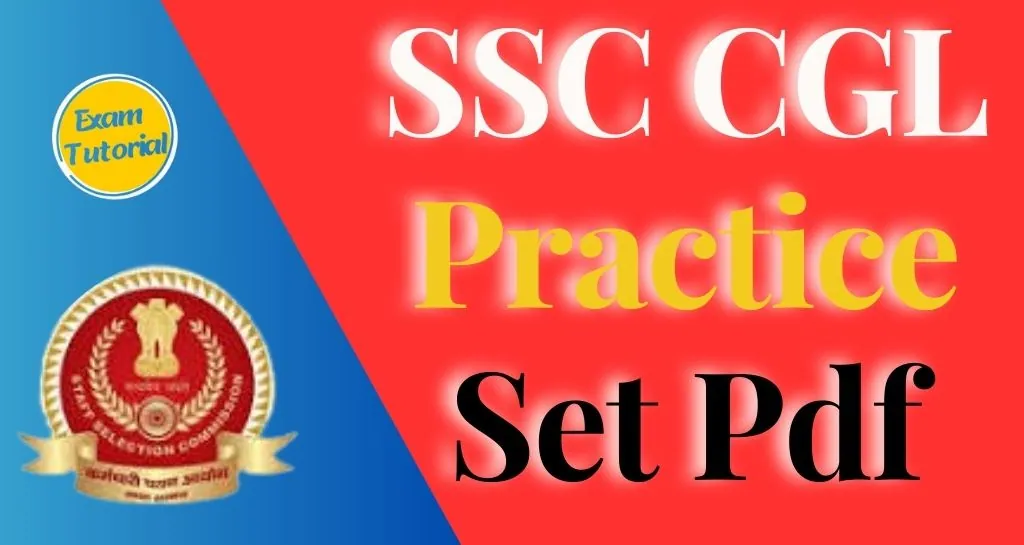 SSC CGL Practice Set Pdf