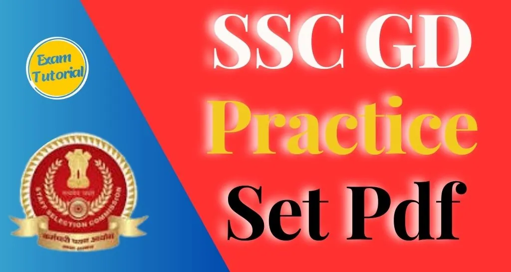 SSC GD Practice Set Pdf