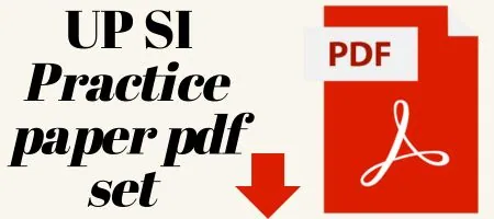 UP SI Practice Paper Set Pdf
