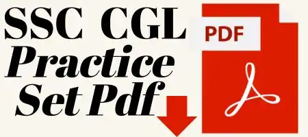 SSC CGL Practice Set Pdf